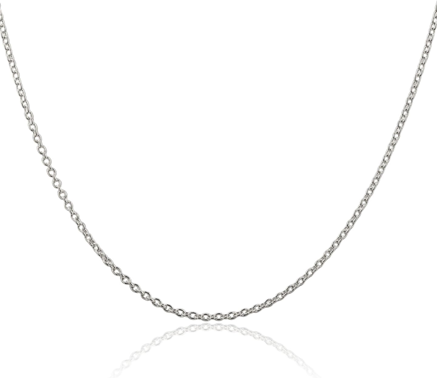 IceCarats 925 Sterling Silver Round 1.95mm Thin Cable Chain Necklace Polished