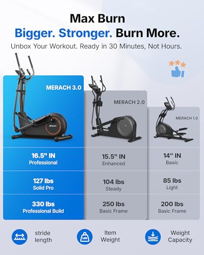 MERACH 16.5IN Stride Elliptical Trainer