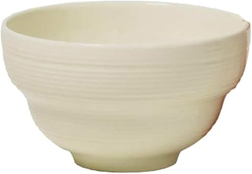 Ceramic simple glazed large household solid color retro tableware-rice bowl milk yellow 4.6 inches