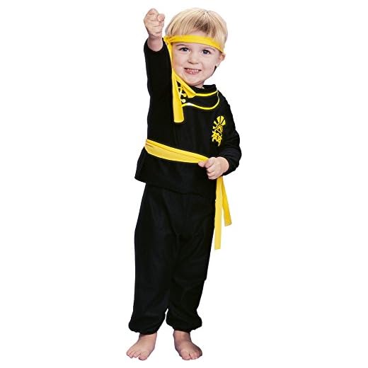 Rubie 's – barndräkt Ninja, storlek T, gul (11714-t)