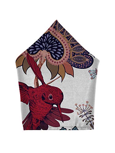 Image of BLACKSMITH Paisley and Floral Printed Italian Pocket Square for Men and Boys, for traditional Indian Wear like Bandhgala and Modi Jacket