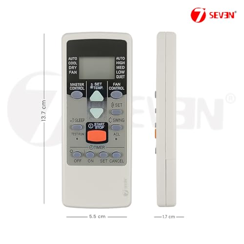 Image of 7SEVEN Compatible with O General AC Remote Control AR-JE6 Model 23S Suitable for 1 1.5 2 Ton Spilt OG Air Conditioner - Match Key by Key Exactly with Existing Remote Function