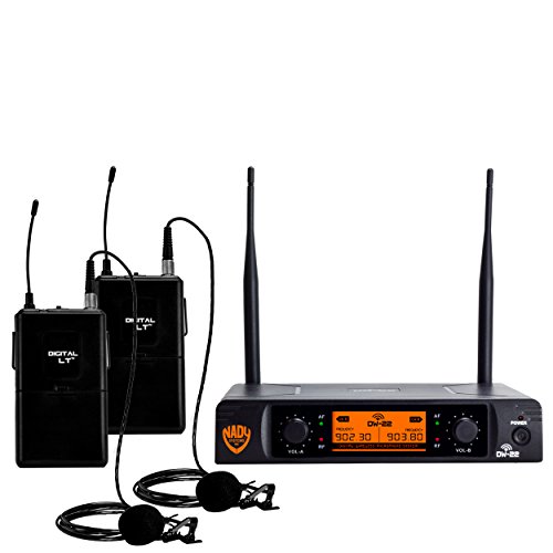 One-Day Sale: Up to 60% Off Nady DW-22 Dual Digital Wireless Lapel Microphone System - Dual fixed UHF frequency -Ultra-low latency with QPSK modulation - XLR and ¼" outputs - Fixed Frequency