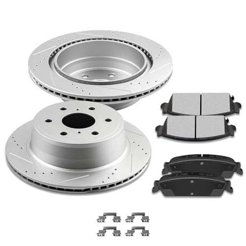 Image of SCITOO Rear Brake Kits Drill & Slotted Brakes Rotor Brakes Pads:55133;D1194