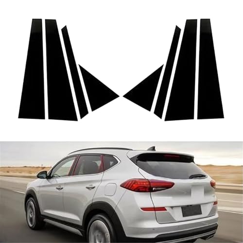 Cubiertas para ventanas Hyundai Tucson TL 2016-2021 con acabado negro brillante 2