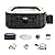 Intex PureSpa Plus Greystone Inflatable Square Outdoor Hot Tub Spa, 83" x 28" with PureSpa Maintenance Accessory Brush, Skimmer, and Scrubber Kit