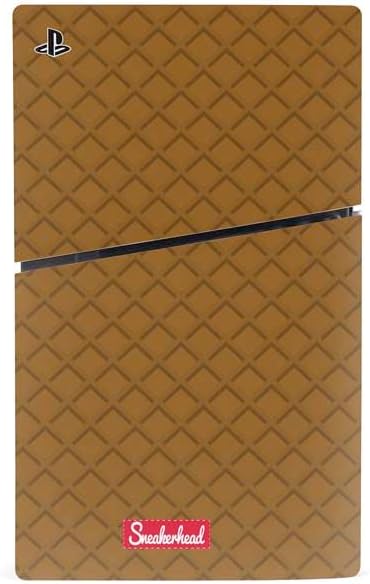 Skinit Decal Gaming Skin Compatible with PS5 Slim Digital Edition Bundle - Sneakerhead Gold Pattern Design