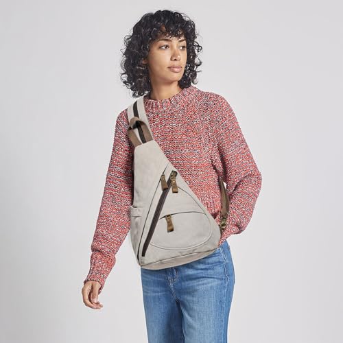 Image of KL928 Canvas Sling Bag - Small Crossbody Backpack Shoulder Casual Daypack Rucksack for Men Women