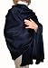 Super Soft Baby Alpaca Wool Reversible Shawl Wrap Cape Deep Dark Blue Color