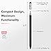 MEKO 3 in 1 Stylus Pens for Touch Screens, High Sensitivity & Precision Capacitive Stylus for Apple iPad iPhone Tablets Samsung Galaxy All Universal Touchscreen Devices (2 Pack-Black/Rose Gold)