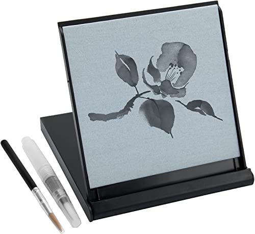 Up2UofZen Mini Buddha Drawing Board Kit with Bamboo Brush & Water Pen, Reusable Inkless Sketch Pad, Painting Art Supplies for Mindfulness & Meditation