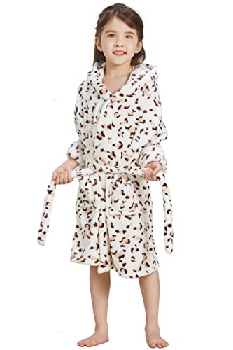 Boys Girls Robe Hooded Bathrobe Toddler Robes Soft Coral Fleece Pajamas Unisex Dressing Gown for Kids2