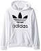 adidas Originals Boys' Big Trefoil Hoodie, White/Black, L