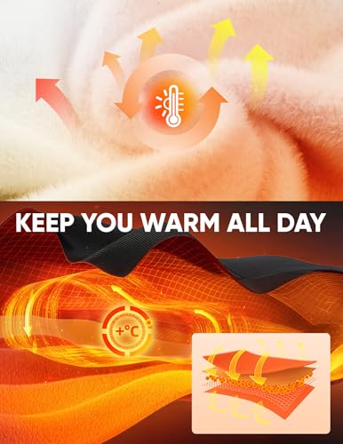 JMIERR Men's 2025 Warm Fall Fleece Pullover Knit Sweater Classic Crewneck Long Sleeve Slim Fit Soft Comfy Winter Sweaters2