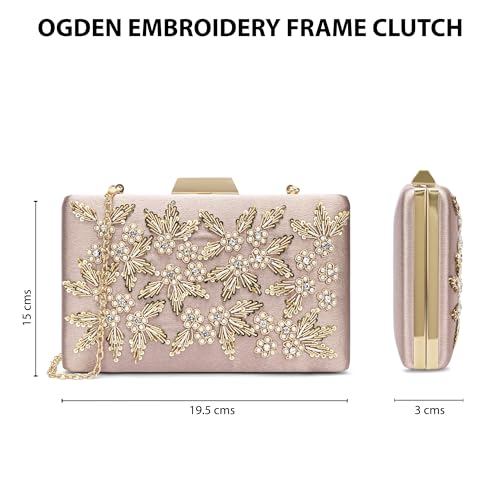 Image of Lavie Signature Women's Ogden Embroyidery Handle Framed Clutch|Ladies Purse |Gift For Women