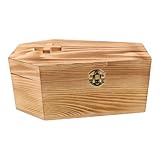 Matériau en bois de : fabriquée en bois, cette boîte à bijoux en forme de cercueil est réutilisable, adaptée pour halloween et -delà, support de bague d'halloween, organisateur d'affichage de souvenirs