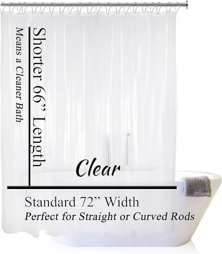 Amazon.com: COB Products Short Cut Shower Curtain Liner -72 x 66 Short ...