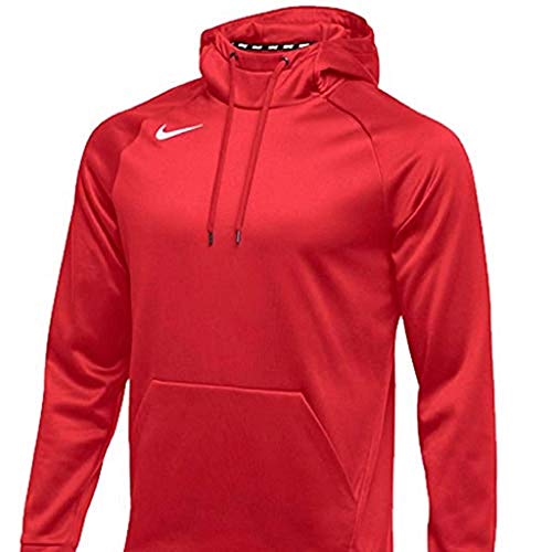 Nike Mens Pullover Therma Hoodie (Scarlet, Small)