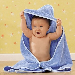 Serviette à capuche zèbre bleue 100x100 de qualité supérieure modèle 5209 - 2