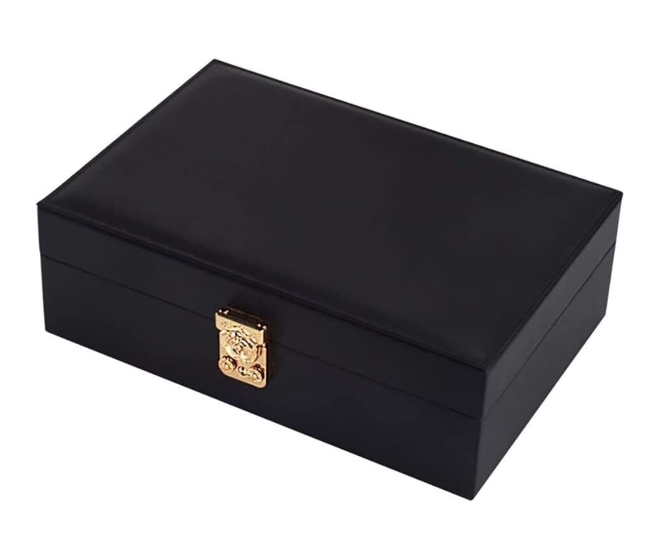 Porta Gioielli Donna Portagioie Portagioie in pelle PU Organizer Custodia per collane Custodia per display con anello per bracciale a 2 strati Porta Orecchini Organizer ( Color : A , Size : 27*18*9cm