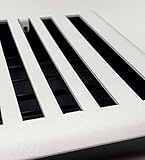 Madelyn Carter Modern Chic White Vent Covers (Steel) 2' x 10' (3.5' x 11.5' Face)