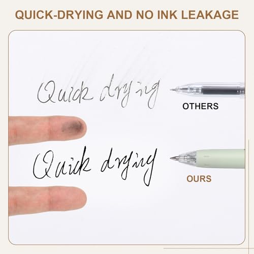 PATIKIL 12 bolígrafos retráctiles de gel 0.5 mm negro miniatura 3