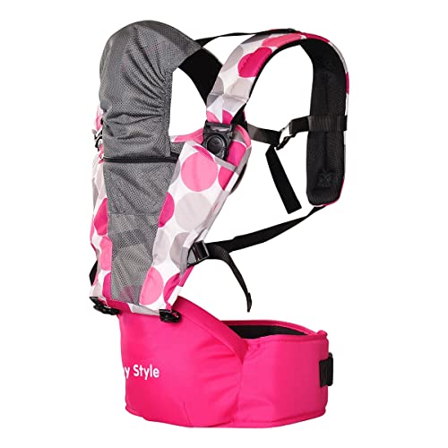 Canguru Sling 3 a 15kg Hipseat Baby Style Cor:Rosa