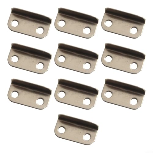 Lot de 10 gâches de tiroir à angle droit en métal argenté pour meubles de maison, bureau, armoires, installation facile