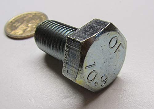 Class 10.9 Zinc Steel Hex Bolts FT M16 x 2 mm x 30 mm Long 10 pcs