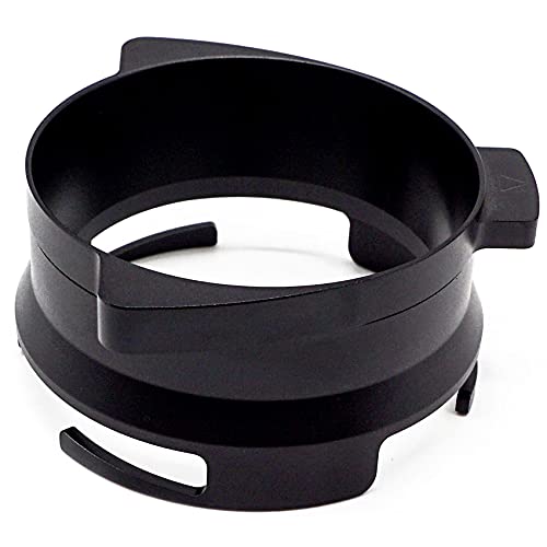 Oikabio Imbuto dosatore espresso, imbuto dosatore per caffè in metallo in alluminio compatibile portafiltro da 54 mm, colore nero