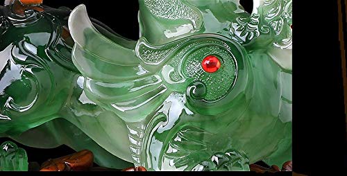 Statue Divine Bête Chinoise verte, petit artisanat créatif de maison - 6