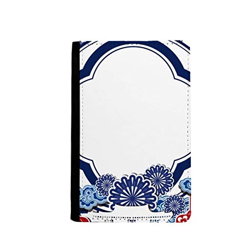 Porte-passeport culture chinoise fleur bleue multicolore pour globe-trotteurs
