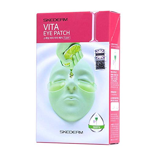 SKEDERM Vita Eye Patch Moisturizing Hydrogel Treatment Mask for Wrinkles, Dark Circles and Puffiness, Pack of 5