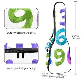 Housse pour ukulélé avec chiffres aquarelle – Pour ukulélé ténor soprano – 58,4 cm – 10 mm d’épaisseur – Rembourrée… - Les Beatles, Paul McCartney, John Lennon, RIngo Starr, George Harrison Housse pour ukulélé avec chiffres aquarelle - Pour ukulélé ténor soprano - 58,4 cm - 10 mm d'épaisseur - Rembourrée… – Image 4
