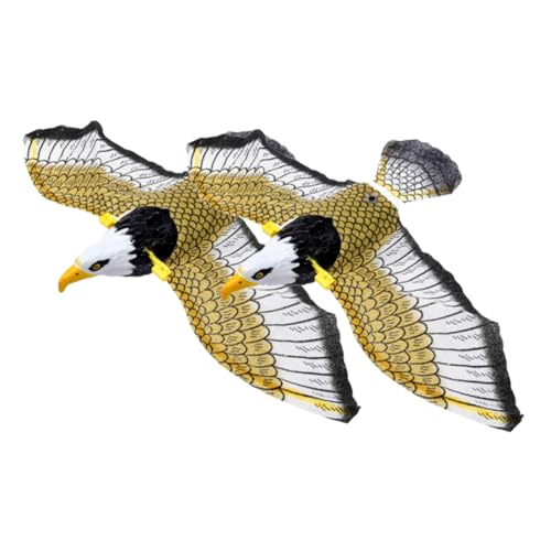 Holibanna 2個 電動転ギア搭載吊り下げイーグルおもちゃ 向け音楽と発光機能付き耐久アクセサリー 幼児の好奇心刺激に