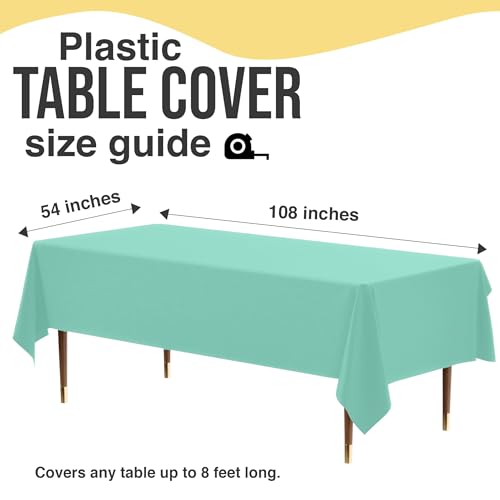 Image of Exquisite Mint Rectangle Tablecloth 54 inchx108 inch - 48 Pack
