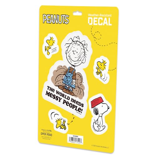 Image of Peanuts Pigpen The World Needs Messy People Adhesive Vinyl Decal Pack