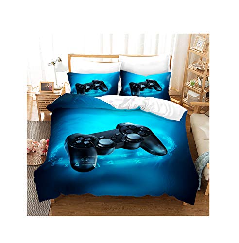 OUTOFGAS Gamepad Bedding Set Gamer Comforter Cover Video Game Duvet Cover Kids Colorful Action Buttons Printed Quilt Cover