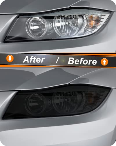 Ndrush Blackout Headlights Tint Vinyl Smoked Tint Film Precut Overlay Wrap Cover Compatible With 2007-2011 Bmw 328I 335I 2007-2008 328Xi 335Xi 2006 330I Sedan #TOP3