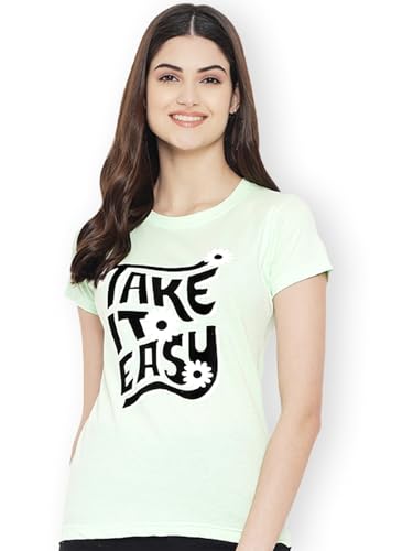 Image of Style Go Women's /Girls Cotton Regular Fit Graphic Stylish Printed Short Sleeves Casual T-Shirt || Trends & Stylish (Pack 2)