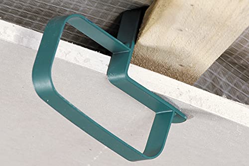 Plaques de plâtre bien alignées dans votre salon avec le kit de fixation wolfcraft 4040000 - 6