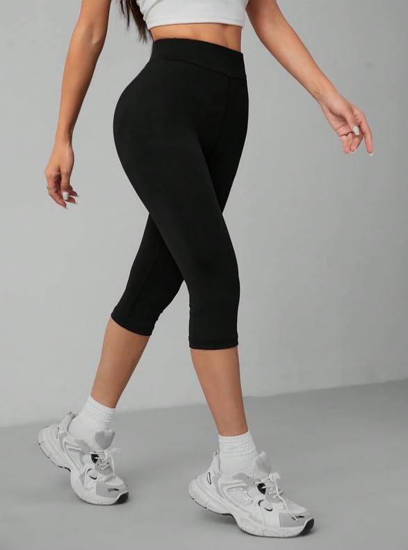 Image of ENDEAVOUR WEAR 3 /4th Gym Pants for Women Workout, Capri with Side Pockets - Ultimate Active wear Capris Tights for Workout | Yoga Pants