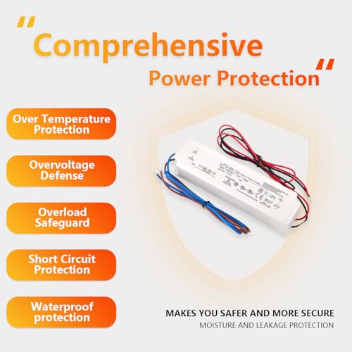 LPV-60-12 12V 5A 60W IP67 Waterproof Switching Power Supply for LED Lighting and Industrial Equipment - Thumbnail 6