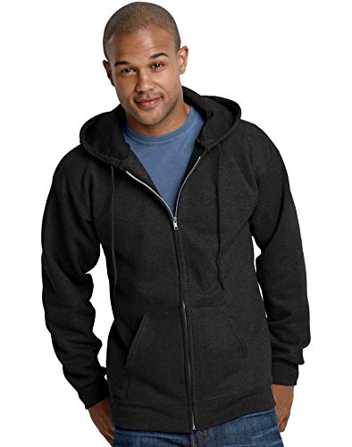 Hanes Ultimate Cotton Adult Fleece Full-Zip Hoodie Black