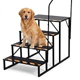 GarveeTech Escalera de 4 niveles con pasamanos, ayuda segura para caravanas...