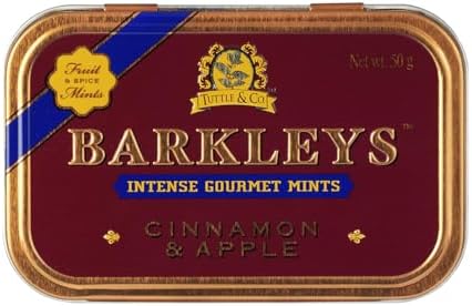 Barkleys Gourmet Cinnamon & Apple Breath Mints - For Party, After Dinner, Wedding, Every Day Use-Vegan Cinnamon Mints In Reusable Travel Tins, 1 Pack - 50 Count Each