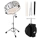 EASTROCK Snare Drum Set 14X5.5inch for Students,Beginners with Gig Bag, Sticks, Stand, Drum Keys,Frosted Material Drum Skin, Off-white