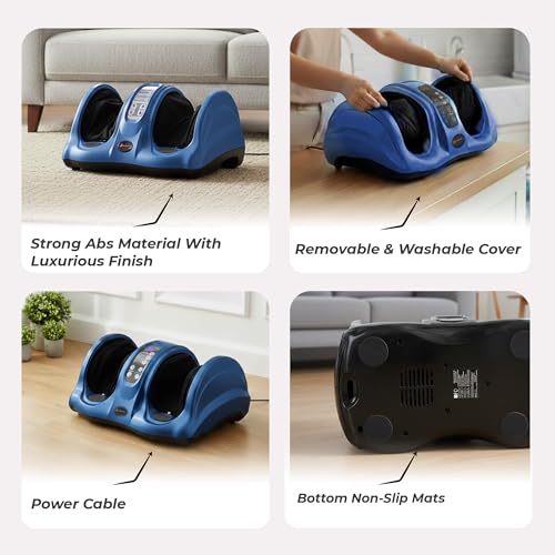 Image of Durafit91 Electric Foot Massager for Pain Relief, Feet Massager with Hand Simulation Massage, Air Compression, Shiatsu, Deep Kneading, Blood Circulation, Relaxation & Stress Relief, Portable Massager