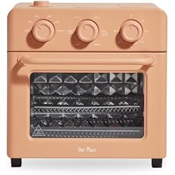Our Place Wonder Oven | 6-in-1 Stainless Steel Air Fryer Toaster Oven Combo with Basket, Rack, Pan & Tray | Compact 13 QT Countertop Capacity - Toast, Roast, Bake, Reheat, Broil & Steam | Spice