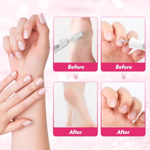 BEAUTURAL Electric Manicure, Nail Drill Kit, Electric Nail File Set Machine with 10 Attachments & 20 Sanding Bands, Efile Manicure Pedicure Tools with Storage Case, LED Light - Image 2